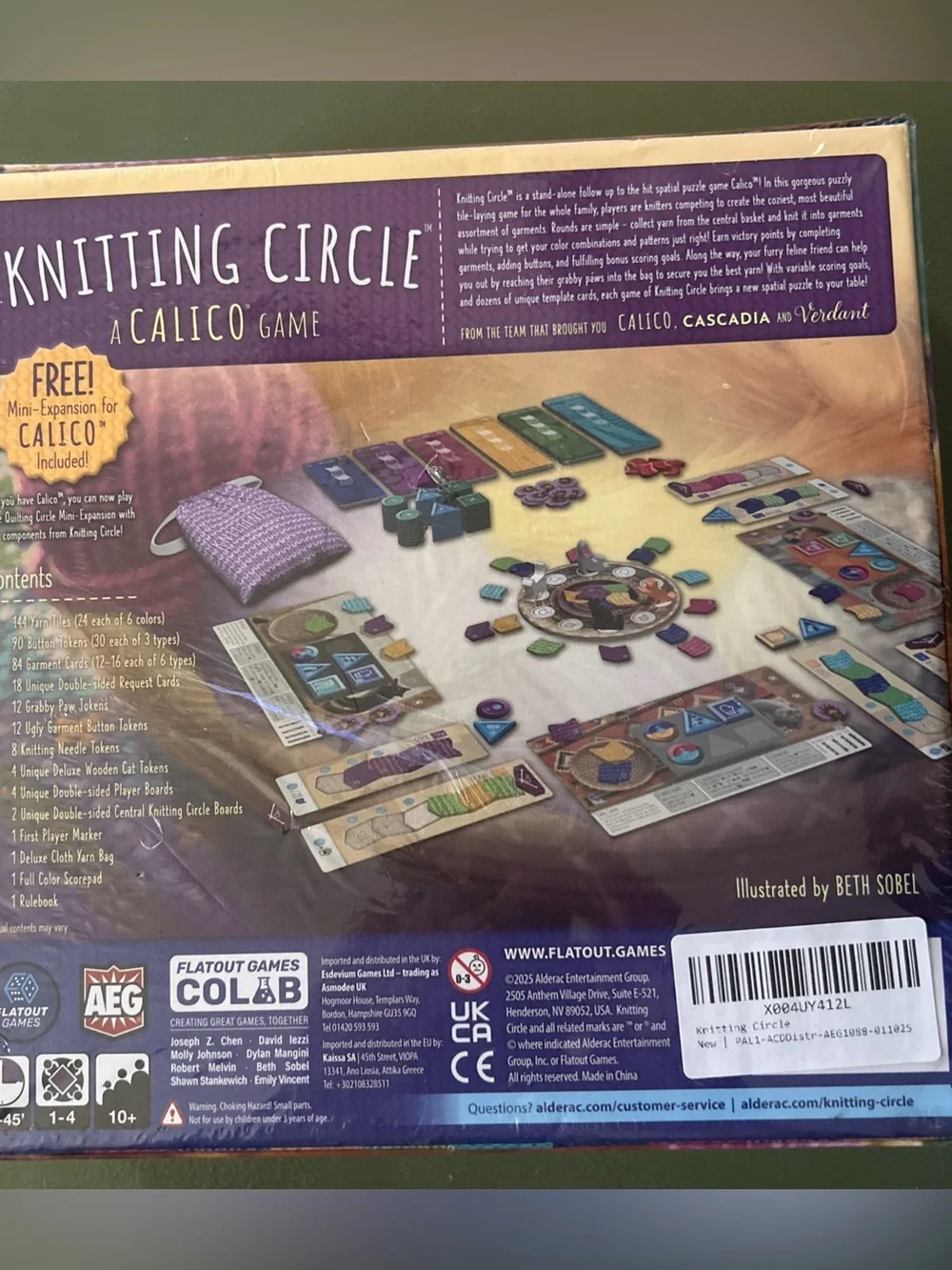 Knitting Circle: A Calico Game Board Game 1-4 Players New Sealed